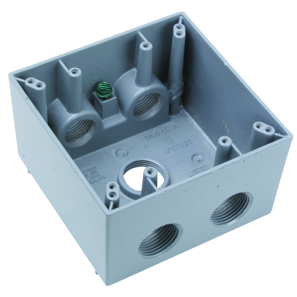 WPBD352 Weatherproof Two Gang Box, Gray