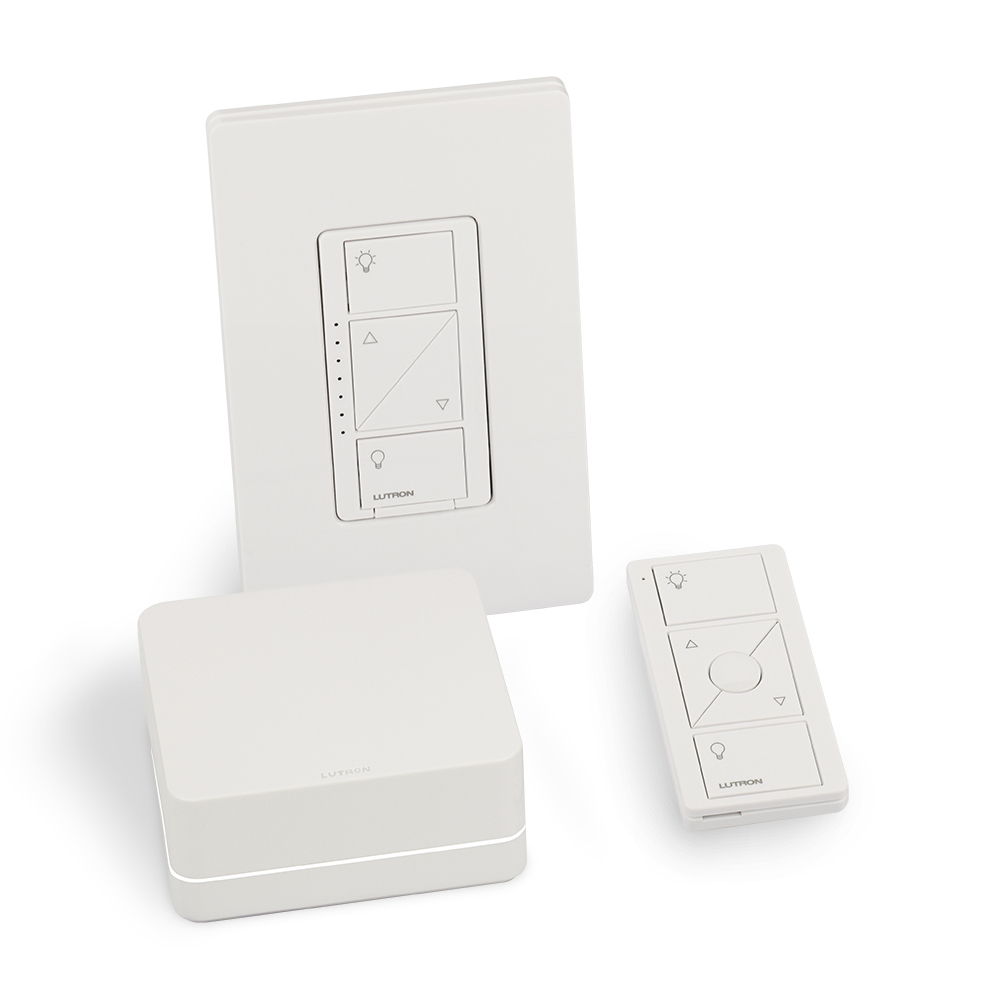 P-BDGPRO-PKG1W Caseta Smart Dimmer Switch Kit with Pro Smart Hub, Original In-Wall Dimmer Switch, Pico Remote, White