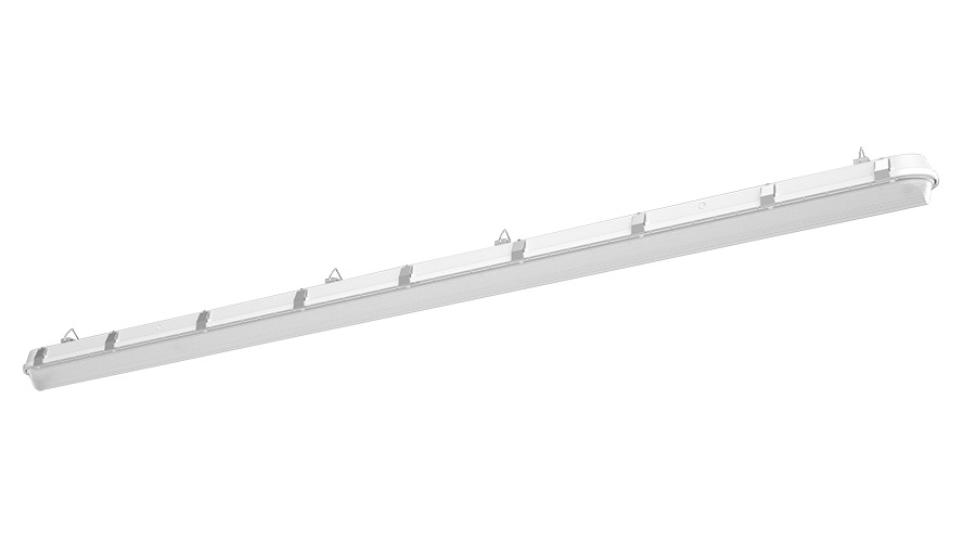 SHARK8-100W/D10 Linear Washdown Fixture, 96 W Fixture, 120/208/240/277 VAC, White Housing