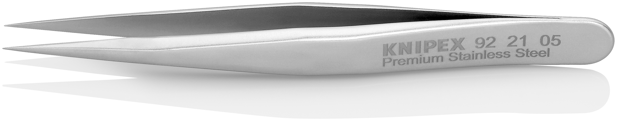 Premium Stainless Steel Gripping Tweezers-Needle-Point Tips, 2 3/4 in., 0.10 mm TT, 0.20 mm TW