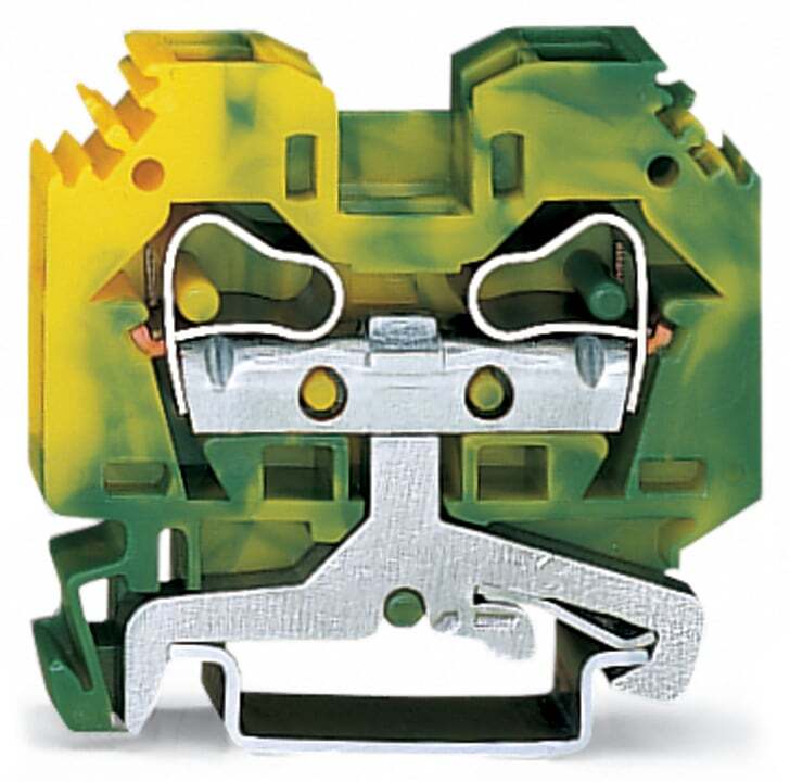 284-107 Operating Tool Ground Terminal Block, 24 to 8 AWG Wire, 1 Poles, DIN Rail Mount