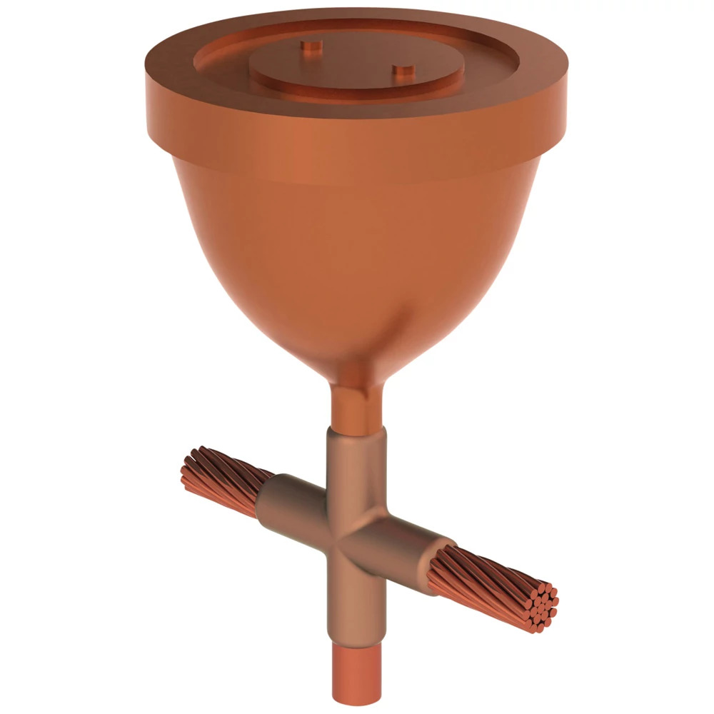 Cable to Ground Rod Splice/Grounding Receptacle, GB/GT, 5/8" dia, 3/0 Concentric, B165