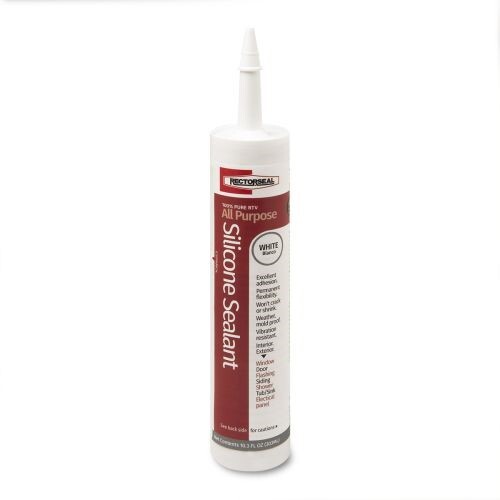 57505 General Purpose Vibration Resistant Sealant, 10.3 oz Tube, White, 100% RTV Silicone Base