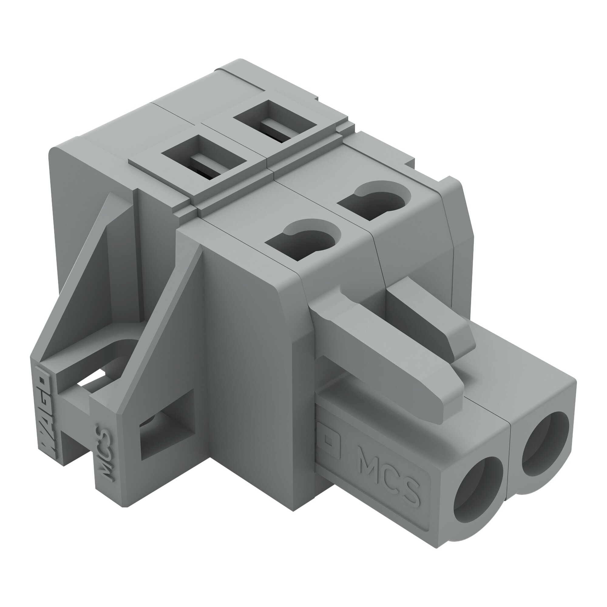 231-102/031-000 Operating Tool 1-Conductor Female Connector, 630 V, 16 A, 28 to 12 AWG Wire, 2 Poles, Panel Mount