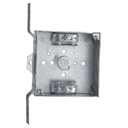 52151-CV-3/4 Steel City Outlet Box, Steel, 21 cu-in Capacity, (1) Outlets, (11) Knockouts, 4 in H x 4 in W x 1-1/2 in D