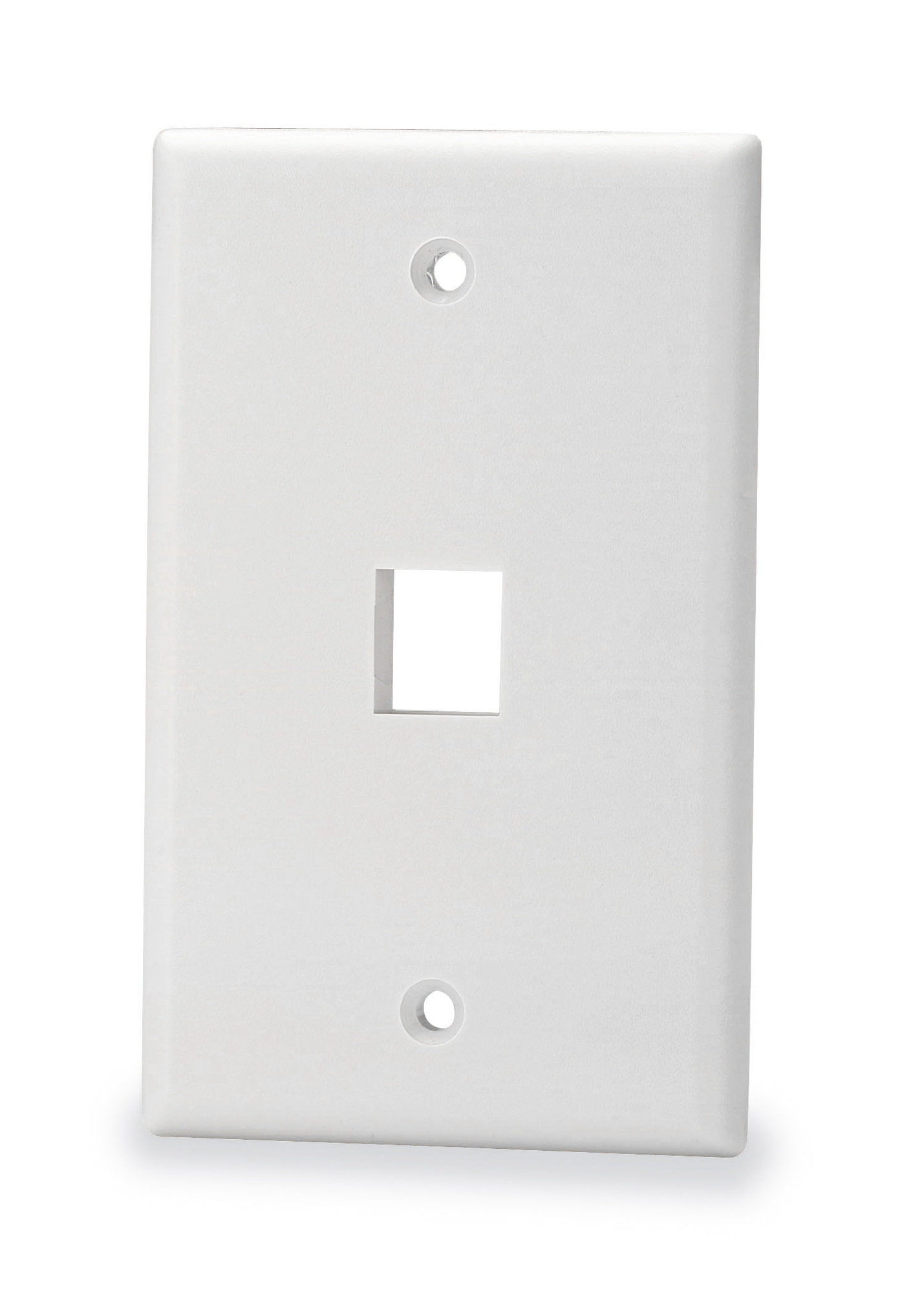 SKF-1-WH Faceplate, 1 Gangs, 4-1/2 in L x 2-3/4 in W, Thermoplastic, Fastened Mount