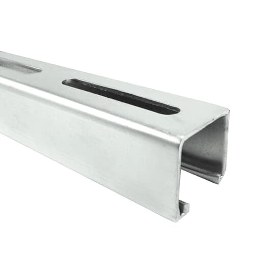 B1200S-10 Superstrut B Series Slotted Metal Channel, 10 ft L 1-5/8 in W 13/16 in D 12 ga THK, Steel, Gold, Domestic