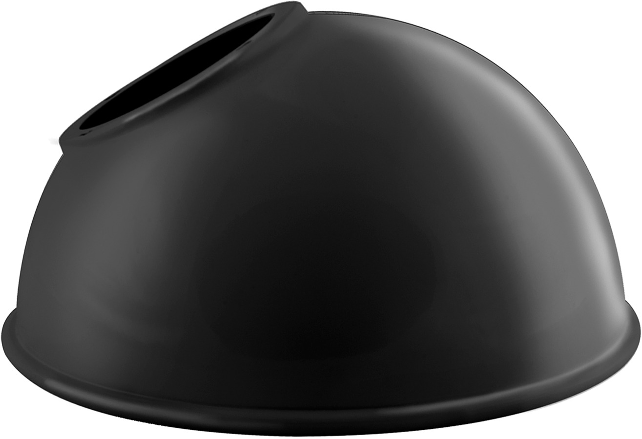 GSADB Lamp Shade, Angled Dome Shape, 7-7/8 in H x 14-5/8 in W, For Use With LED Gooseneck Light Fixture, Aluminum, Black