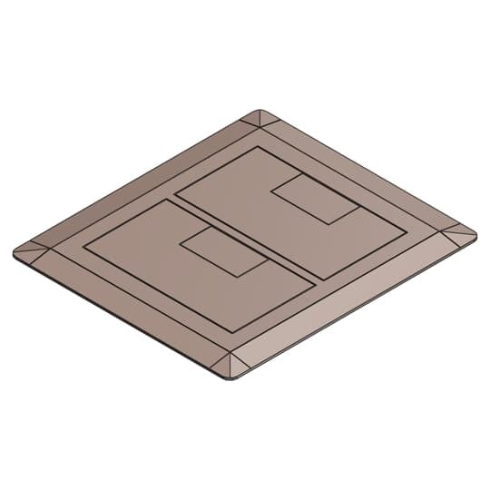 E9762C Carlon Multi-Gang Non-Metallic Floor Box Cover, 8-1/4 in L x 7.13 in W, Thermoplastic