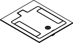 RFB9/11 Floor Box Cover Assembly, 12 1/2 x 10 11/16 Inch, Aluminum