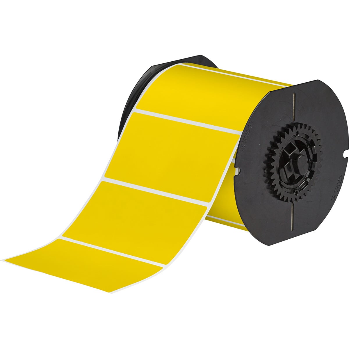 B33-55-8591-YL WorkHorse Die-Cut Durable Rectangle Weather-Resistant Label, 2 in H x 4 in W, Yellow, B-8591 Polyester