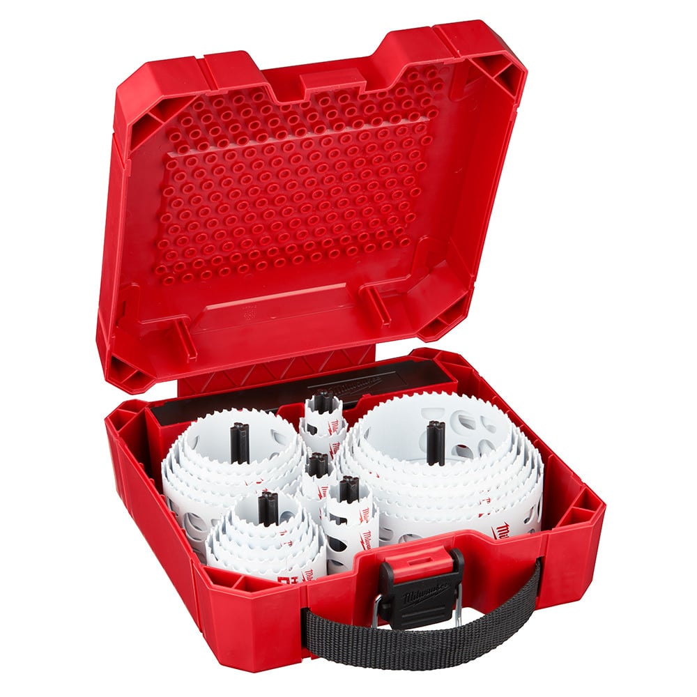 49-22-4185 Hole Dozer Ice Hardened All Purpose Professional Hole Saw Kit, 28 Pieces, For Use With 49-56-7210, 49-56-7240, 49-56-7250 and 49-56-9100 Quick-Change Arbor, Bi-Metal/HSS