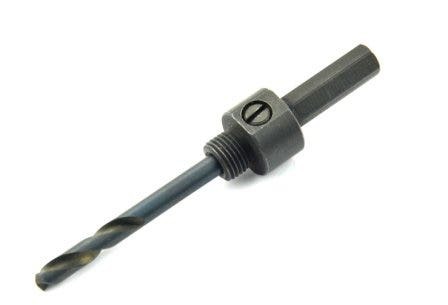 36-570 Hole Saw Arbor, 1/4 in Arbor, 1/4 in Round Shank, Steel