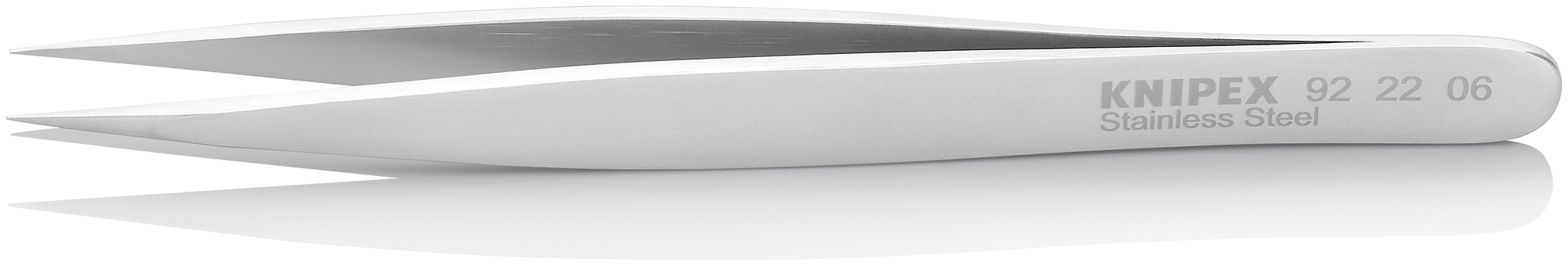 Stainless Steel Gripping Tweezers-Needle Point Tips, 4 3/4 in., 0.25 mm TT, 0.25 mm TW