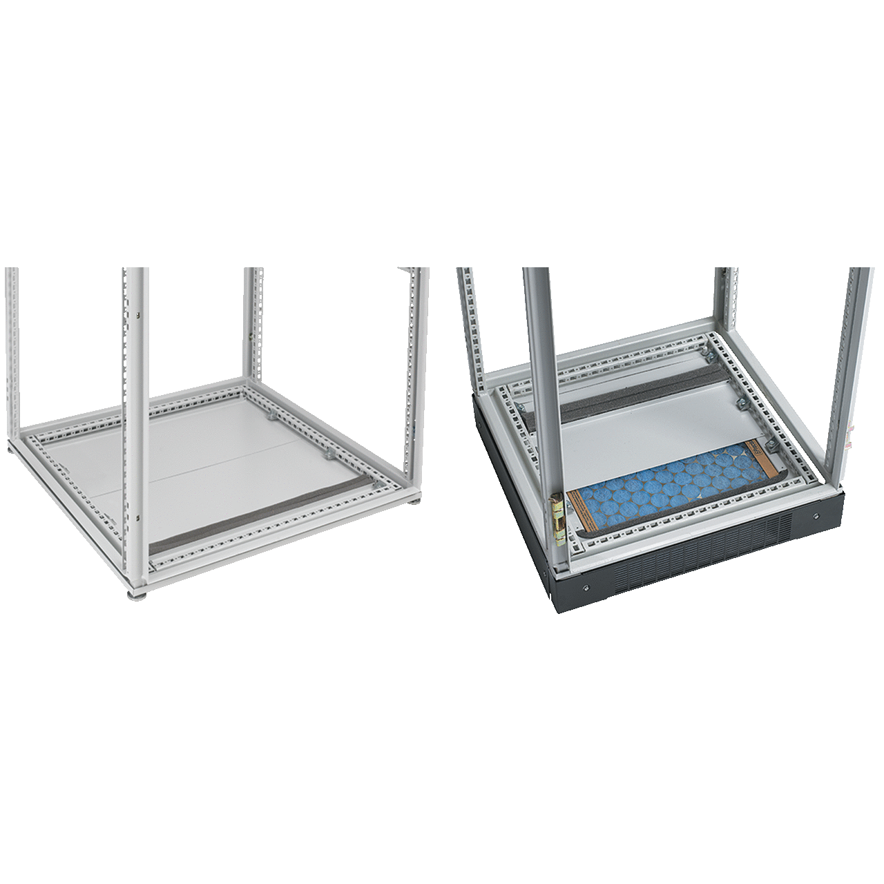 PGP86 ProLine P20 Solid Gland Plate, For Use With ProLine 800 mm W x 600 mm D Enclosure Single Bay Frames and Sub Panels/Rack Angles, Steel, Light Gray