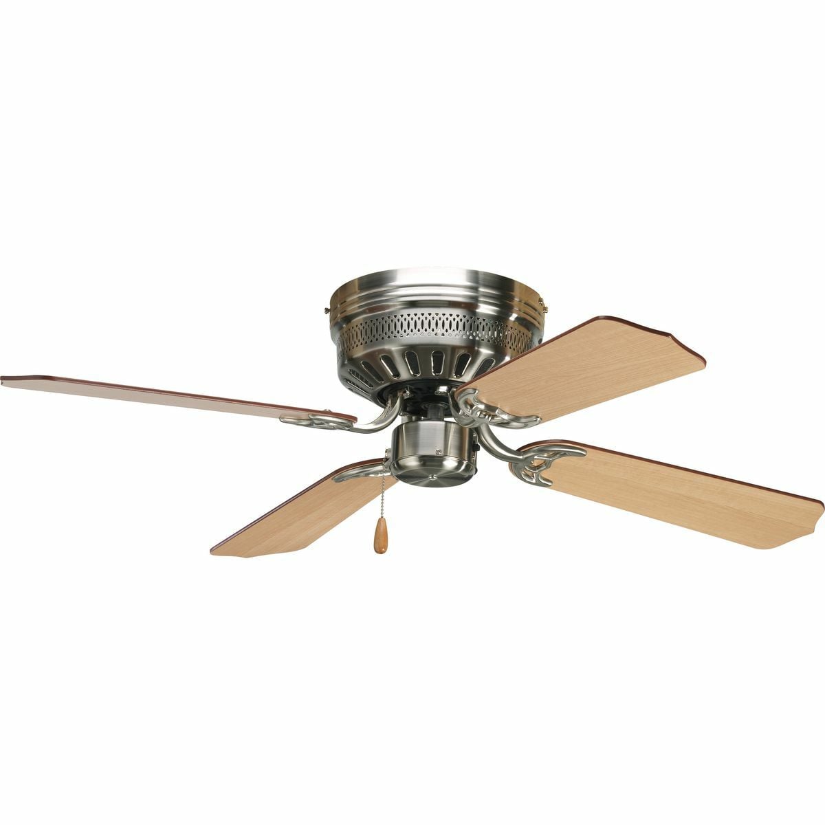 P2524-09 Pre-Wired Traditional Ceiling Fan With (4) Reversible Cherry/Natural Cherry Blades, 11 deg Blade Pitch, Steel Housing, Fiberboard Blade, 2056 cfm Flow Rate