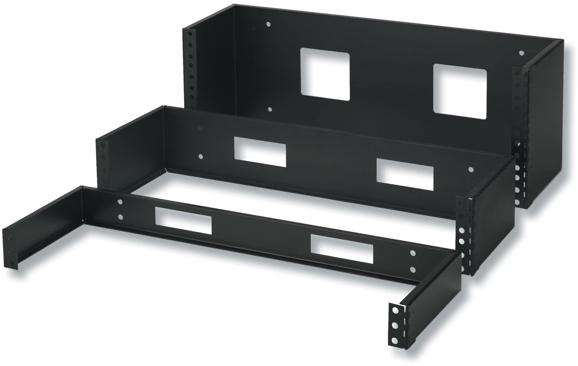 HWB-175 1-RMU Hinged Bracket, Steel, Surface Mount, 1-3/4 in H x 19 in W x 6 in D