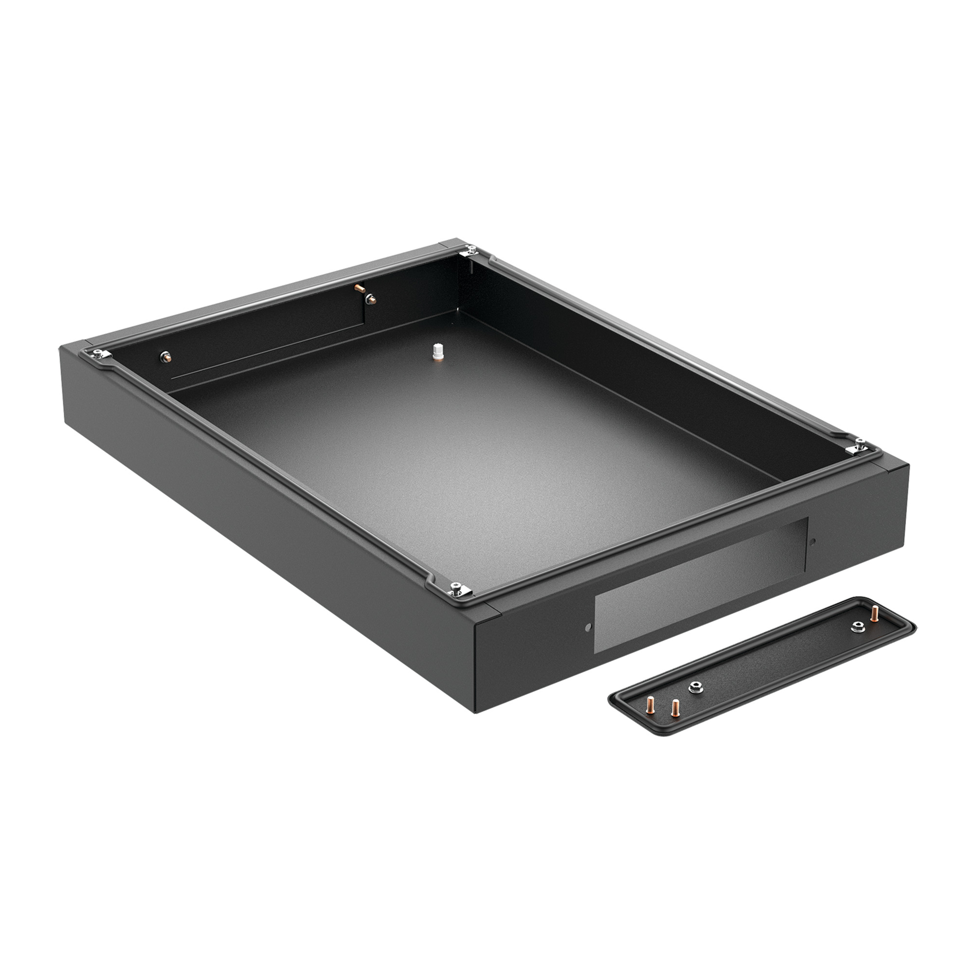 P2B168 ProLine G2 P40 Fully Sealed Solid Base, 30.1 in H x 23.6 in W x 3.94 in D, For Use With 600 mm W x 800 mm D Frames, Steel, Black