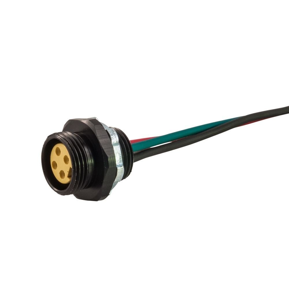103Q0010M Remke Mini-Link Tuff-Link 3-Pole Straight Receptacle With 1 ft Pigtail Lead, 600 V DC, 13 A, Female Slot End
