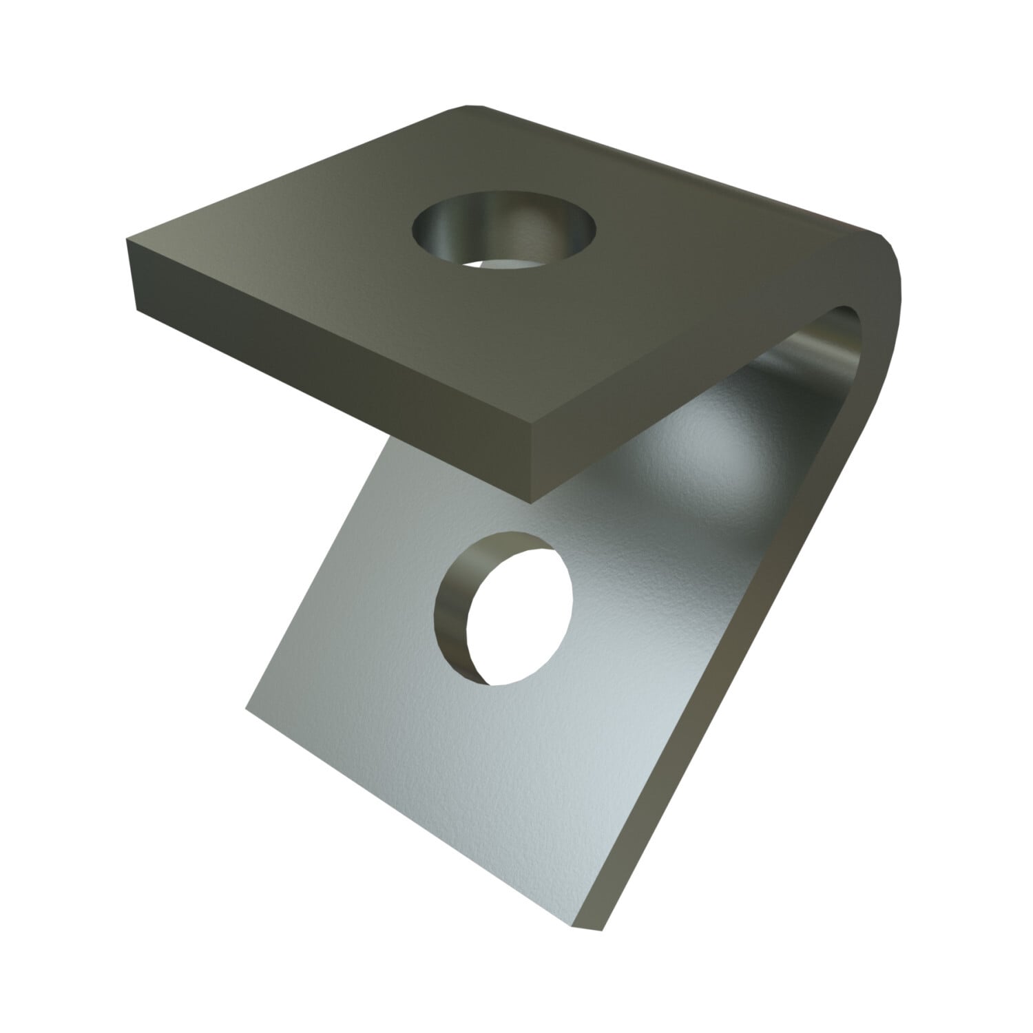 P2108-EG Inside Channel Angular Fitting, 2 Holes, 1-5/8 in W, 60 deg Bend, HRPO Steel