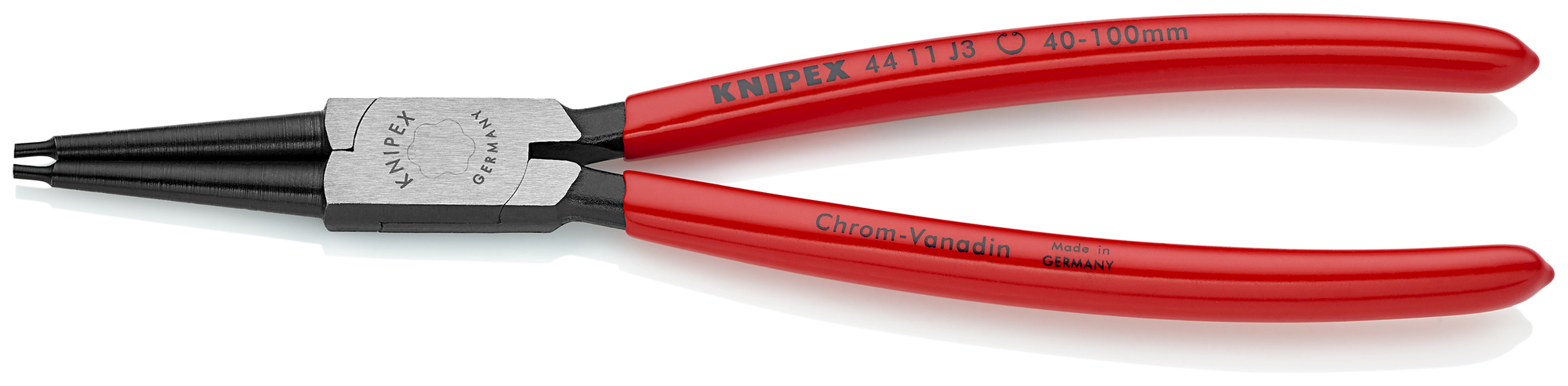 Internal Snap Ring Pliers-Forged Tips, 9 in., Plastic coating, 3/32 in. Tips, Bulk