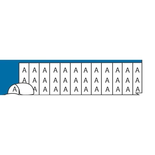 WCVS E-Z Code Solid Letter Wire Marker Card, 1-1/2 in L, Vinyl Cloth, 72 Markers per Card