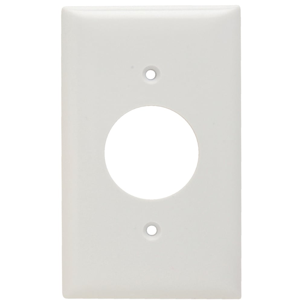 SP7W 1-Gang Thermoset Wall Plate, Single Receptacle Opening, White
