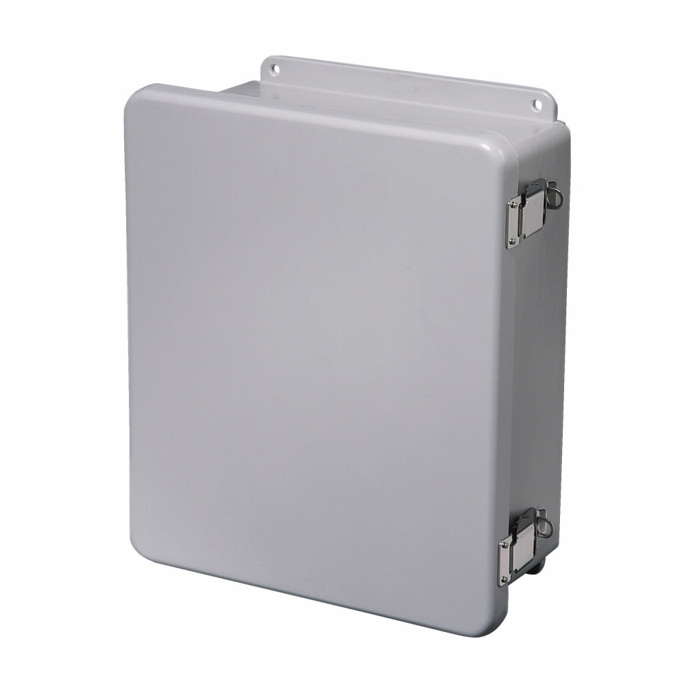 16146-4XFCHQRC JIC Enclosure, 15.46 in W x 6.23 in D x 17.53 in H, NEMA 4X NEMA Rating, Fiberglass Reinforced Polyester