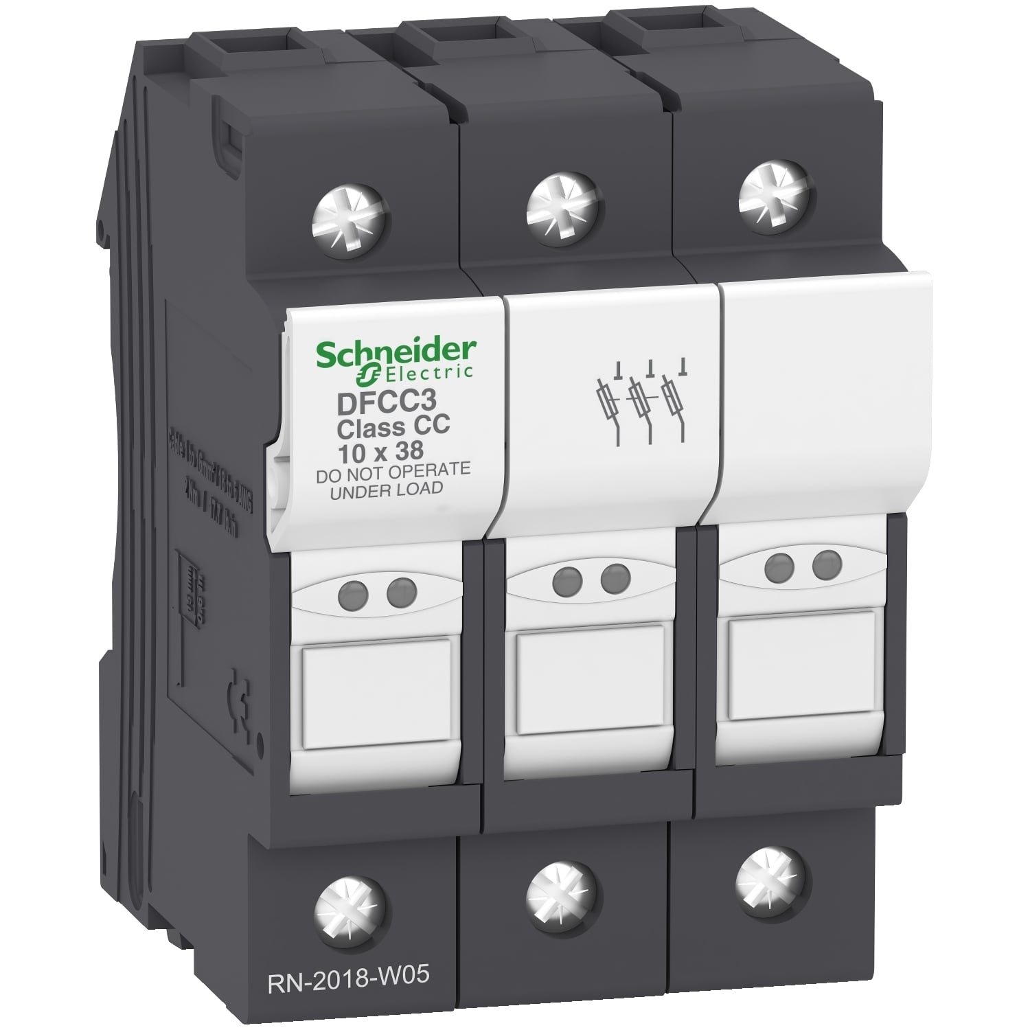DFCC3 TeSys Fuse Holder, 600 V AC, 30 A, 16 to 10 AWG Wire, 3 Poles
