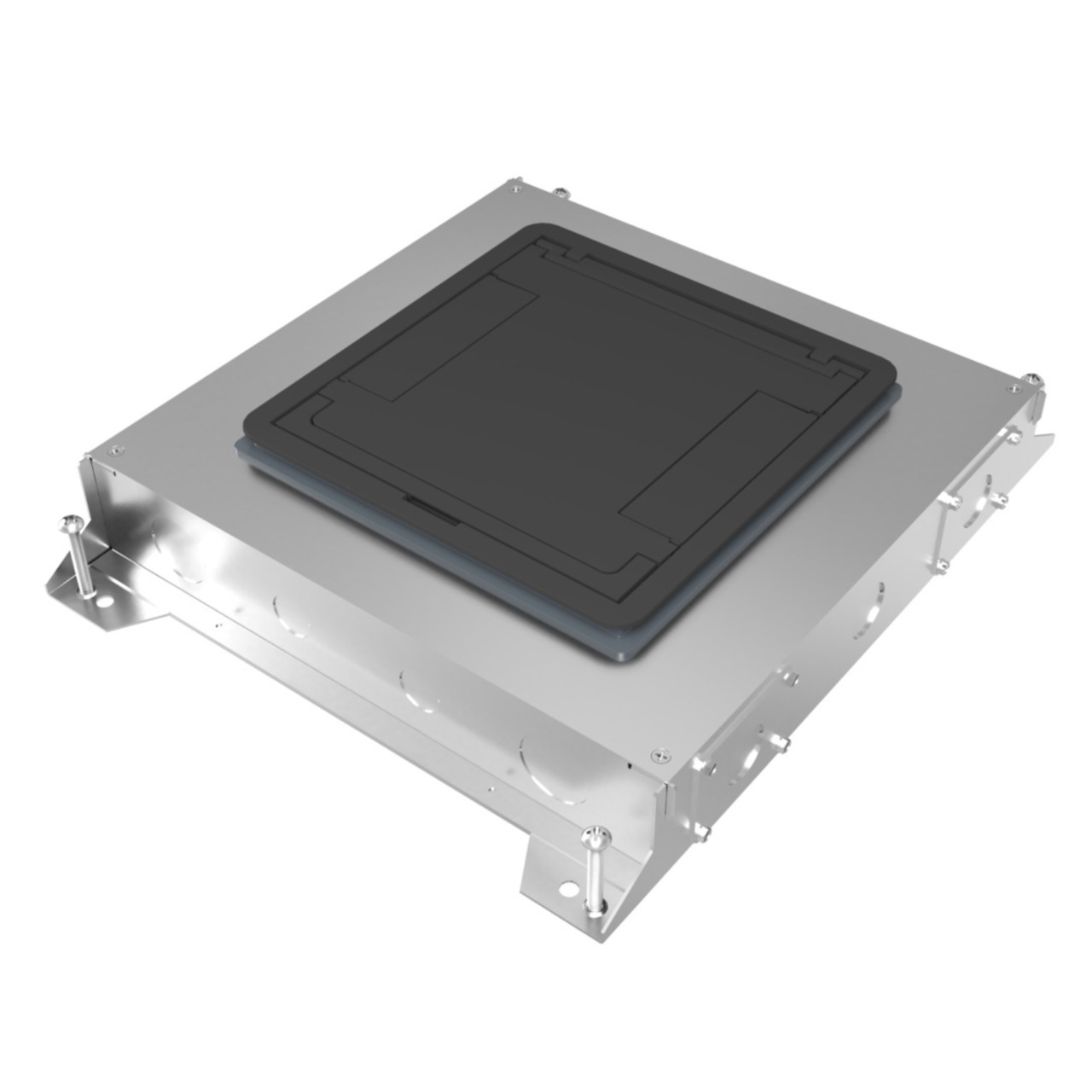 RFBA6R30 RFBA Above Grade Floor Box, Steel, 6 Gangs, (22) Knockouts, 19-3/8 in H x 16-1/4 in W x 3-1/2 in D