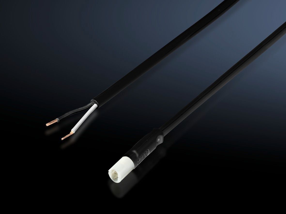 SZ wire for door-operated switch, L: 3000 mm, black, UL, Connection accessories for self-assembly