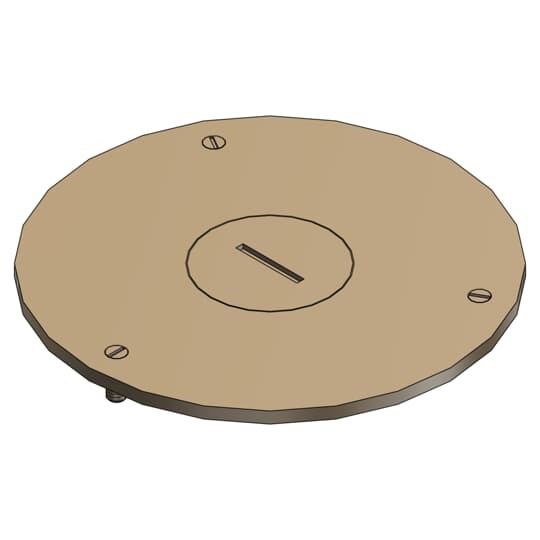 P-60-1 Steel City Cover Plate, 4 in Dia, Brass