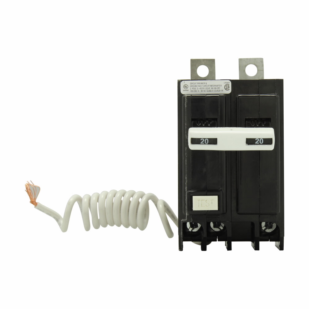 QBGFT2015 Miniature Circuit Breaker, 15 Amp, 2 Pole, 120/240V