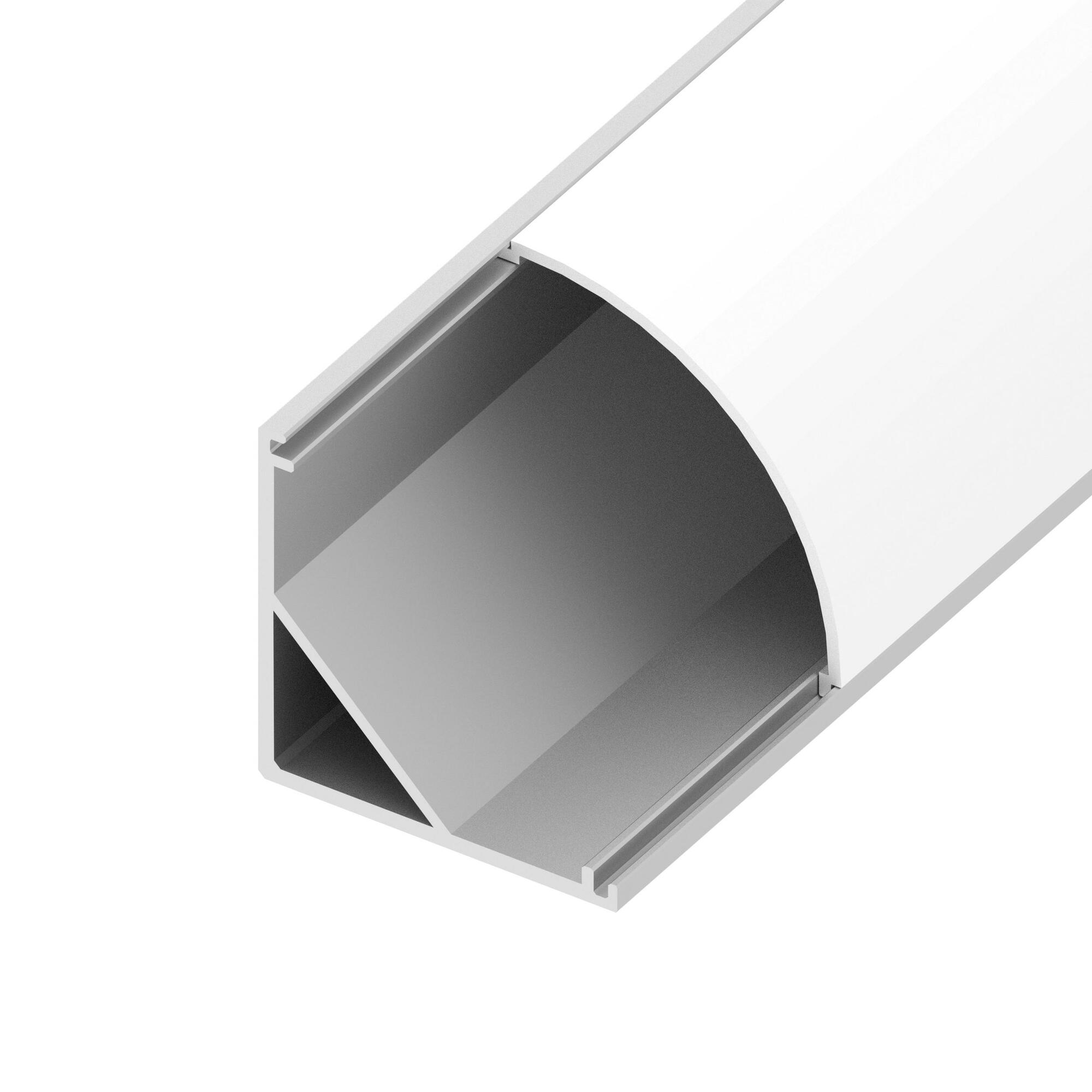 Channel Bundle, 10mm ROUNDED CORNER, 48 in., Frosted Cover, End Cap Pairs, Mounting Hardware