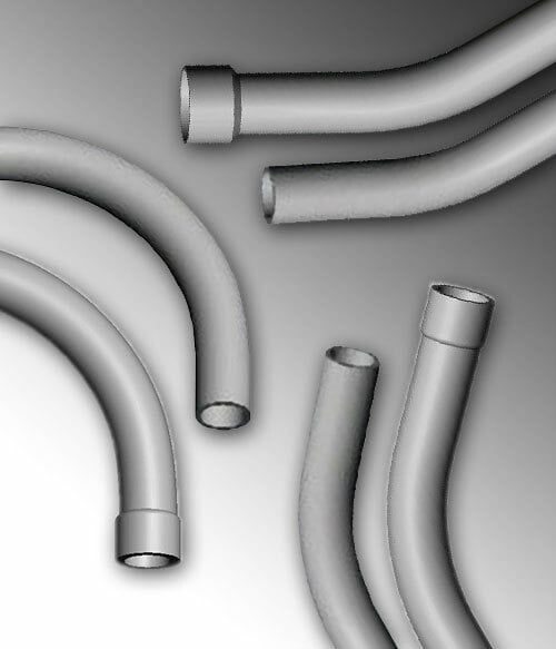 827790 SCH40 Conduit Elbow, 2 in Trade, 22.5 deg, PVC