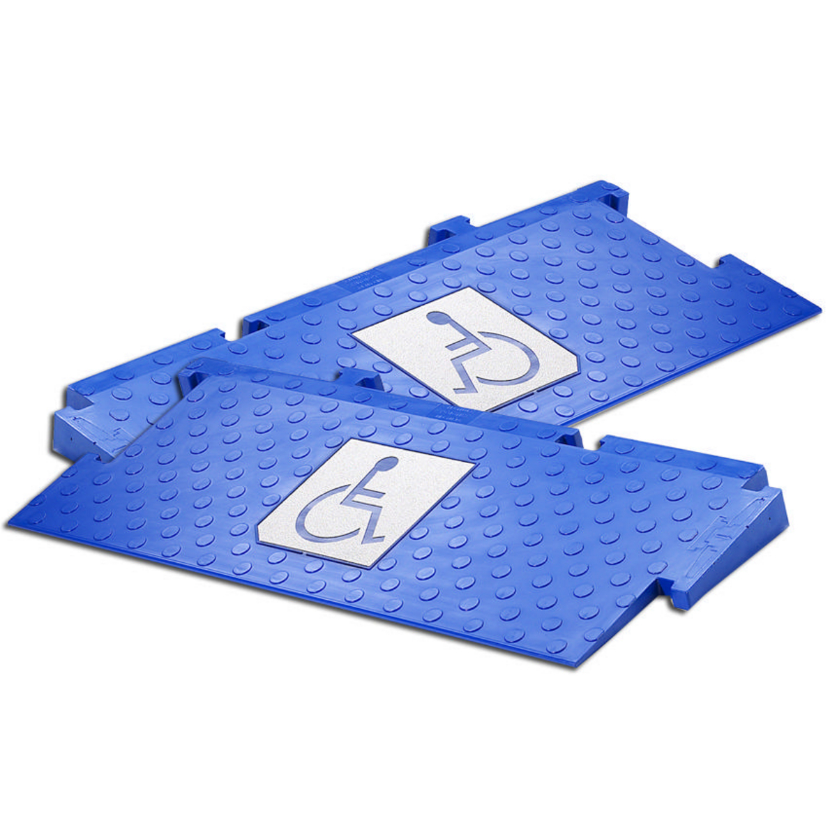 HBLAT5RAMPA Standard Track Ramp Set, 3 ft OAL x 14-1/2 in OAW x 1.94 in OAH, 5 Channel, Blue