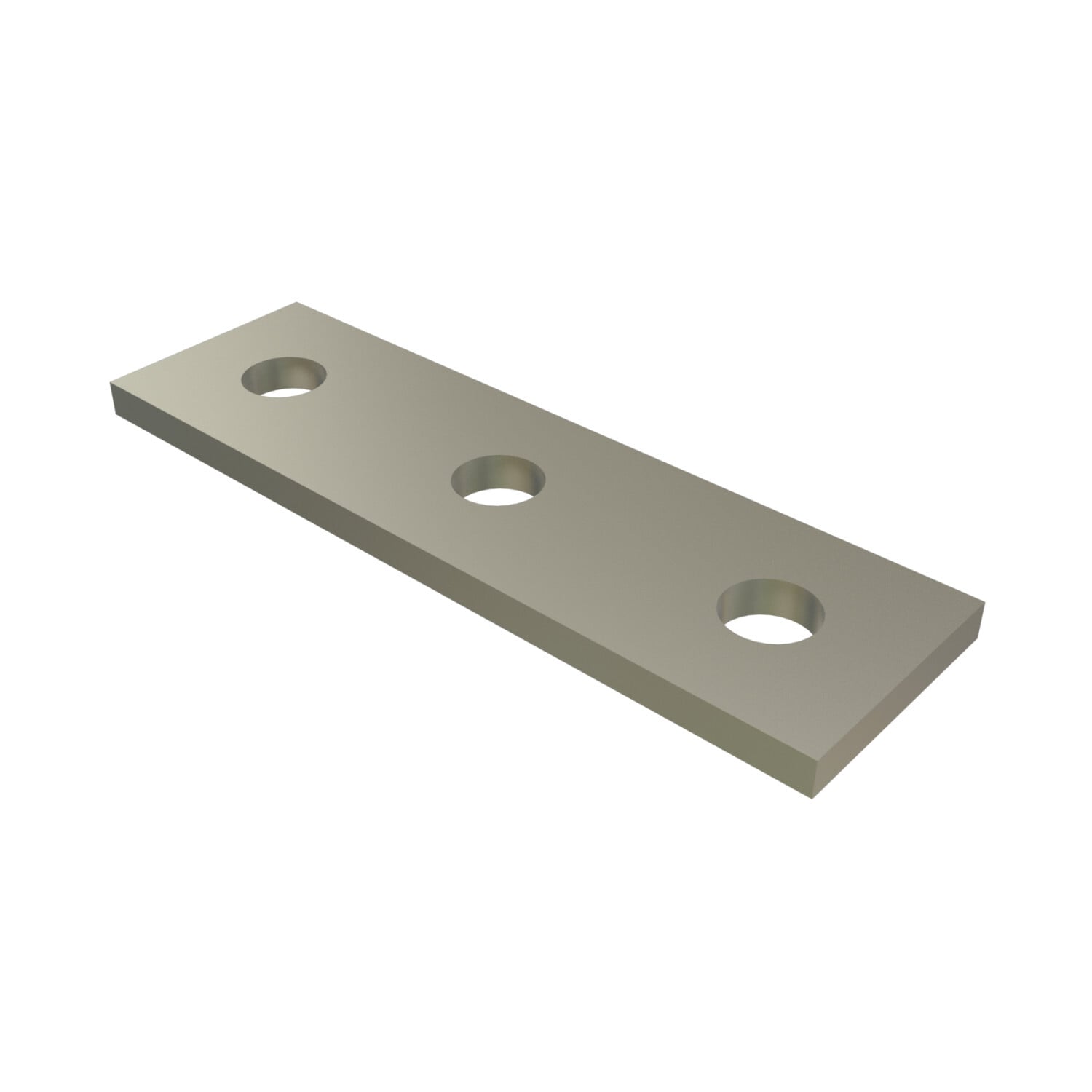 P1066-SS Channel Flat Plate Fitting, 3 Holes, 5-3/8 in L x 1-5/8 in W x 1/4 in THK, HRPO Steel