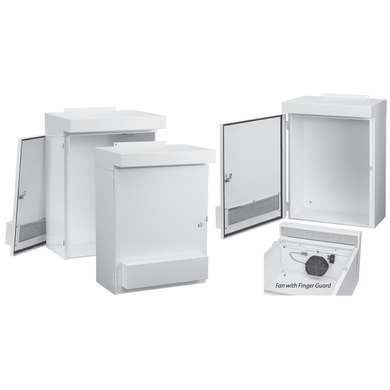 WF3LP WeatherFlo A3RD Vented Enclosure With Fan, 29 in L x 24 in W x 12 in D, NEMA 3R/IP32 NEMA Rating, Steel