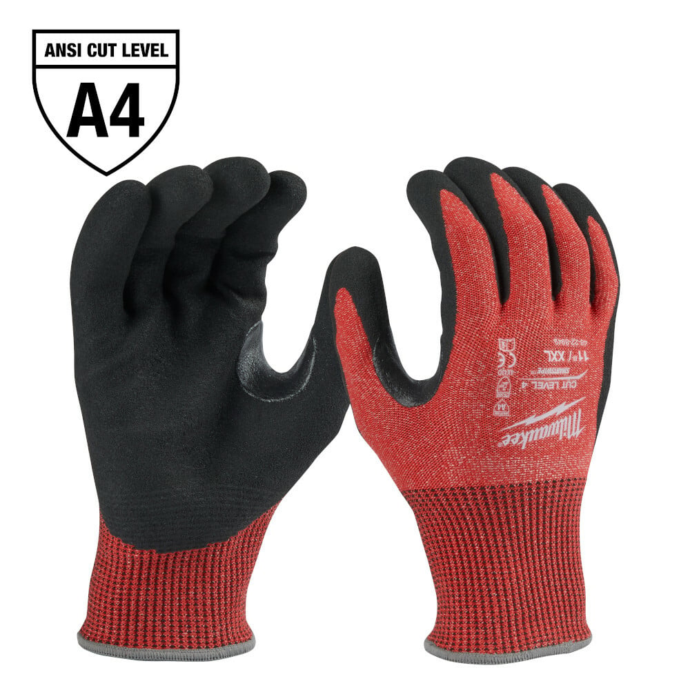 48-22-8949B Breathable Unisex Cut-Resistant Gloves, 2XL, Fabric/Nitrile/Polyethylene/Sandy Nitrile, Resists: Abrasion, Cut, Puncture and Tear, ANSI Cut-Resistance Level: A4, ANSI Puncture-Resistance Level: A3