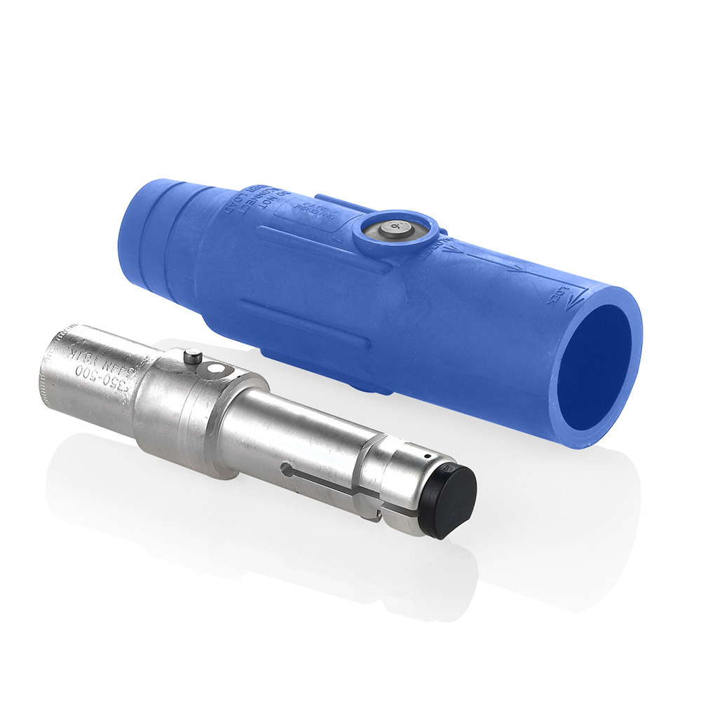 22L22-SB 1-Pole Ball Nose Cam Type In-Line Latching Male Plug, 600 V AC, 690 A, 350 to 500 kcmil Wire, Crimped Connection