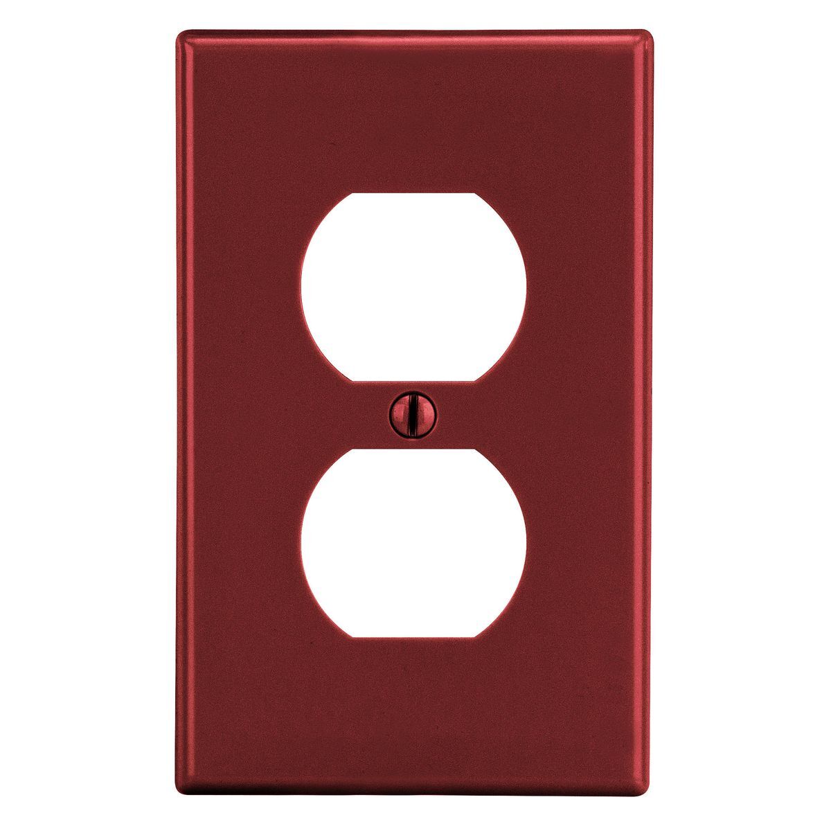 P8R Non-Metallic Standard Wall Plate, 1 Gangs, 2.88 in W x 4.63 in H, Polycarbonate Thermoplastic, Red
