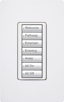 RRD-W7B-BR seeTouch LED+ Wall Keypad for RA3 Systems, 7-Button, Neutral Required, 120V, Brown