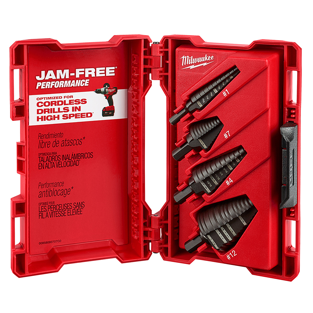 48-89-9223 Step Drill Bit Set, 4 Pieces, HSS, Black Oxide