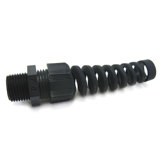 SP-NPT12-B T&B Spiral Cable/Cord Fitting With Integral Strain Relief, 1/2 in Trade, 0.197 to 0.394 in Cable Openings, Nylon 6/Polyamide
