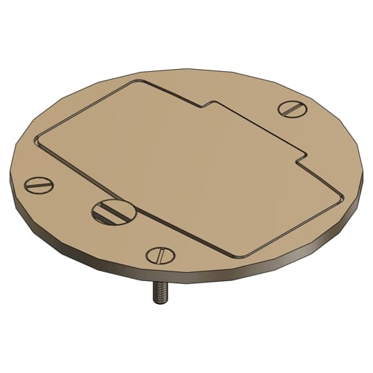 P60-GFCI Steel City Cover Plate, 4 in Dia, Brass