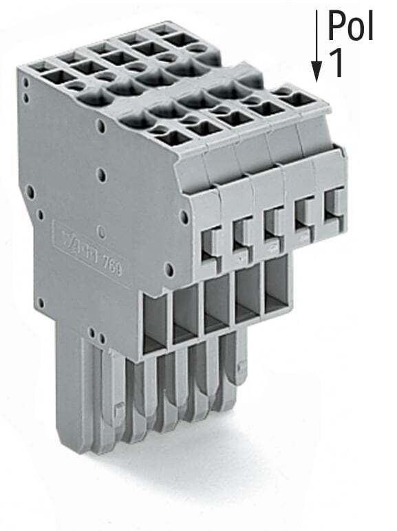 769-125 Operating Tool 2-Conductor Female Connector, 500 V, 32 A, 28 to 12 AWG Wire, 5 Poles