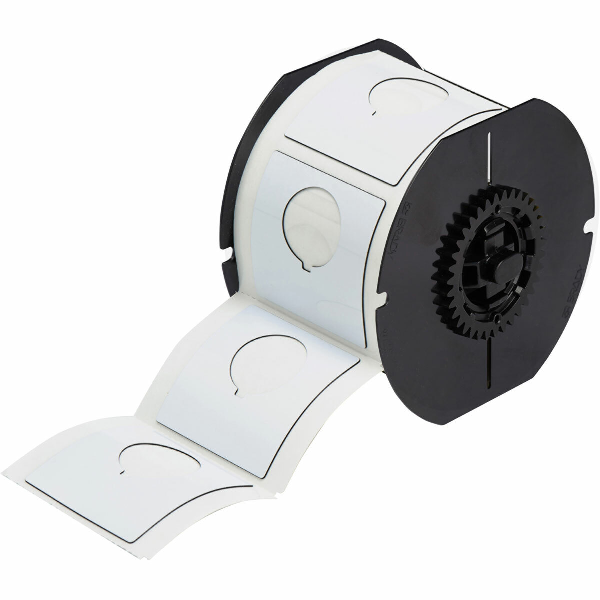 B30EP-170-593-WT Rectangular Raised Profile Label, 2.4 in L x 2.4 in W, Colored Blank Legend, White, B-593 Polyester, 145 per Roll Labels