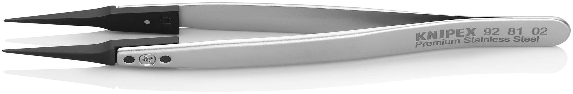 Premium Stainless Steel Gripping Tweezers-Pointed Tips, 5 1/4 in., 0.40 mm TT, 0.60 mm TW