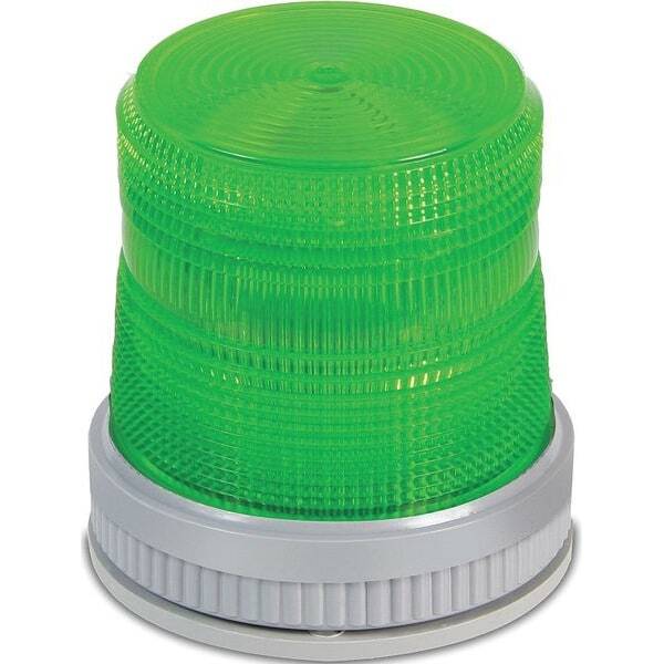 125XBRZG120AB Xtra-Brite Multi-Mode Beacon, 120 V AC, LED Lamp, 3-1/4 in Dia, Panel Mount, Green