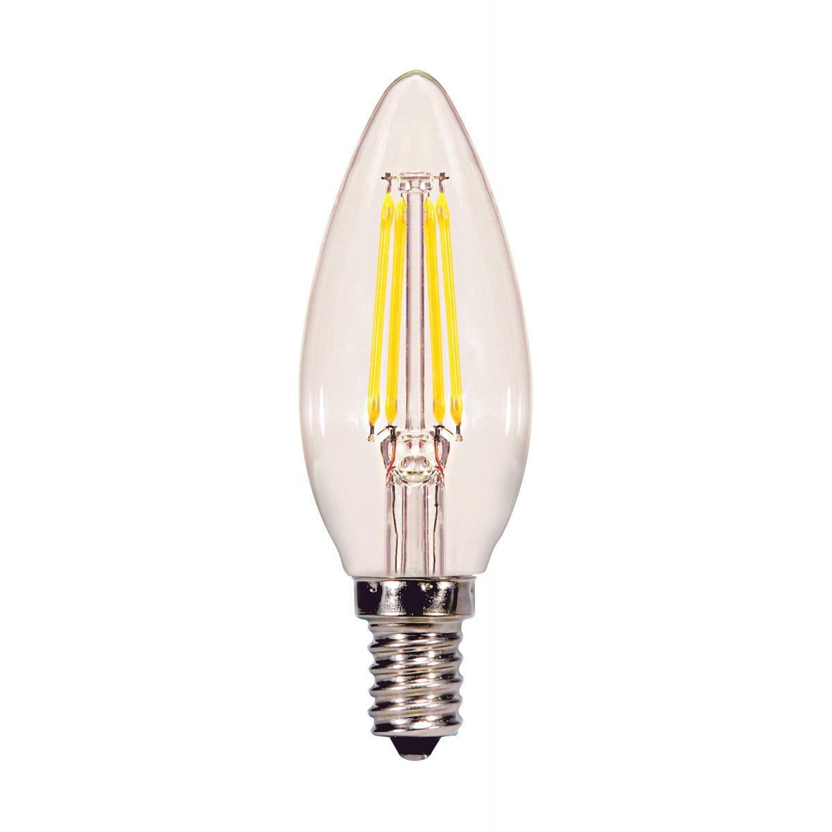 S11370 Forward Dimmable LED Lamp, 4.5 W, 40 W Incandescent Equivalent, E12 Lamp, C11 Shape, 350 Lumens